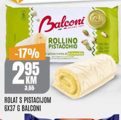 ROLAT S PISTACIJOM 6X37 G BALCONI