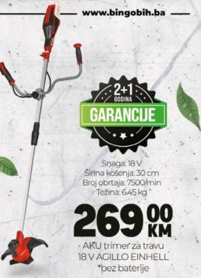 AKU trimer za travu 18 V AGILLO EINHELL