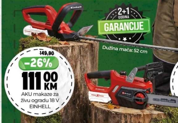AKU makaze za živu ogradu 18 V EINHELL