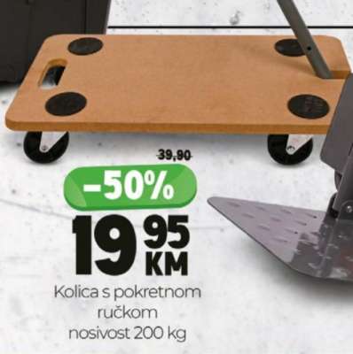 Kolica s pokretnom ručkom