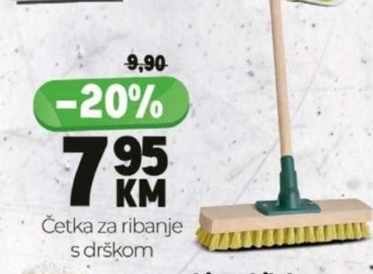 Četka za ribanje s drškom