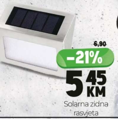 Solarna zidna rasvjeta