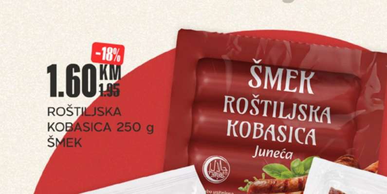 ROŠTILJSKA KOBASICA 250 g ŠMEK