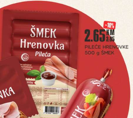 Pileće hrenovke 500 g Šmek