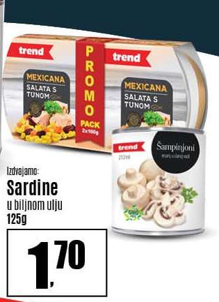 Sardine u biljnom ulju