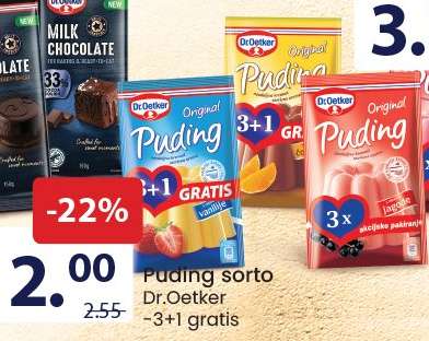 Puding sorto Dr.Oetker