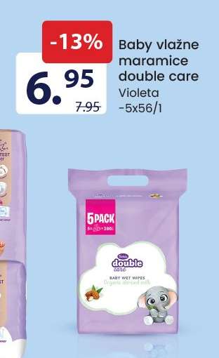 Baby vlažne maramice double care