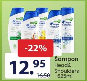 Šampon Head&Shoulders -625ml