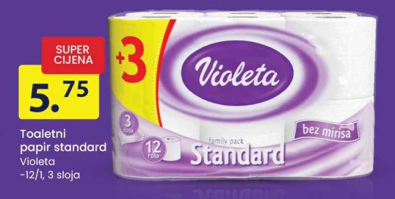 Toaletni papir standard Violeta