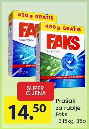 Prašak za rublje Faks