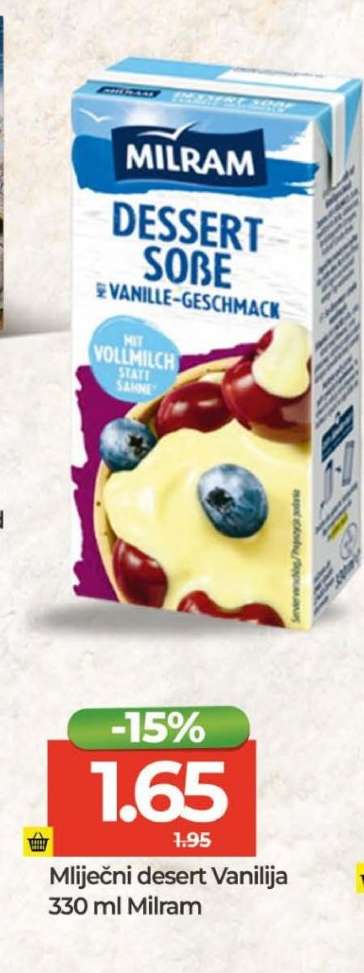 Mliječni desert Vanilija