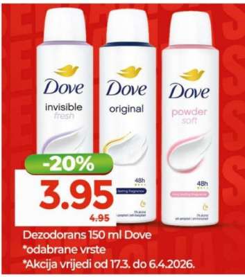 Dove Dezodorans 150 ml