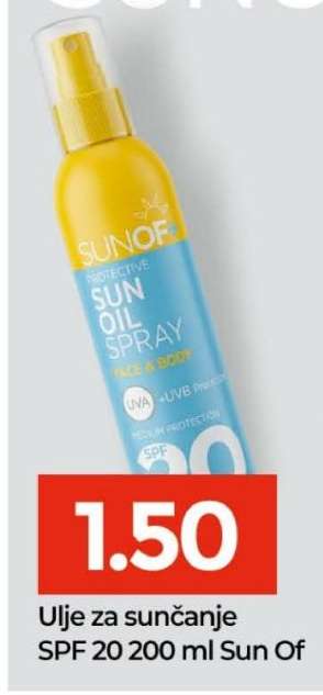 Ulje za sunčanje SPF 20 200 ml Sun Of
