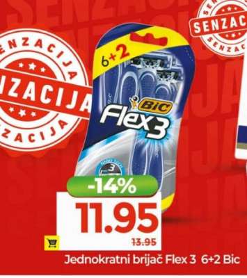 Jednokratni brijač Flex 3 6+2 Bic