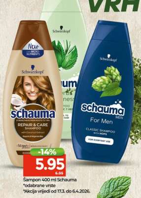 Schauma šampon 400 ml