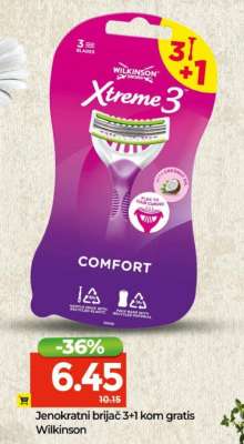 Jednokratni brijač 3 + 1 kom gratis Wilkinson