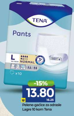 Pelene-gaćice za odrasle Lagre 10 kom Tena