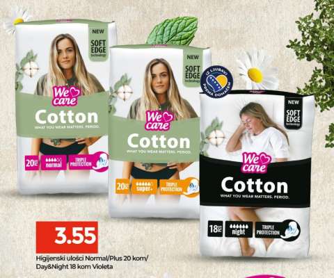 Higijenski ulošci Normal/Plus 20 kom/Day&Night 18 kom Violeta