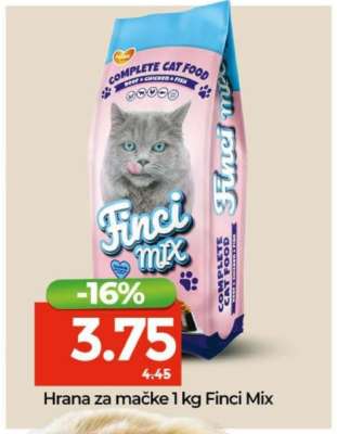 Hrana za mačke 1 kg Finci Mix