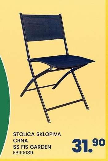 STOLICA SKLOPIVA CRNA