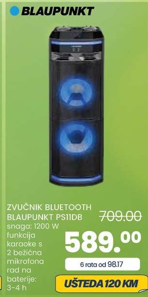 ZVUČNIK BLUETOOTH BLAUPUNKT PS11DB