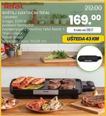 ROŠTILJ ELEKTRIČNI TEFAL CB641810