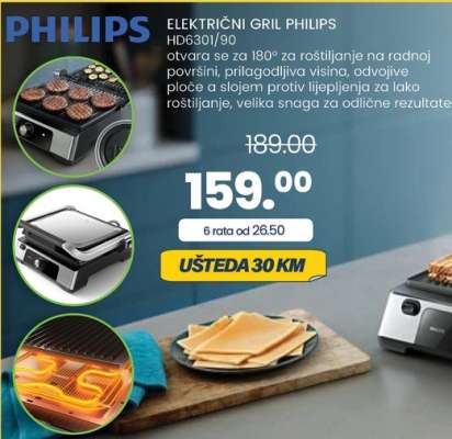 ELEKTRIČNI GRIL PHILIPS HD630/90