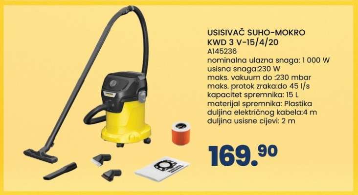 USISIVAČ SUHO-MOKRO KWD 3 V-15/4/20