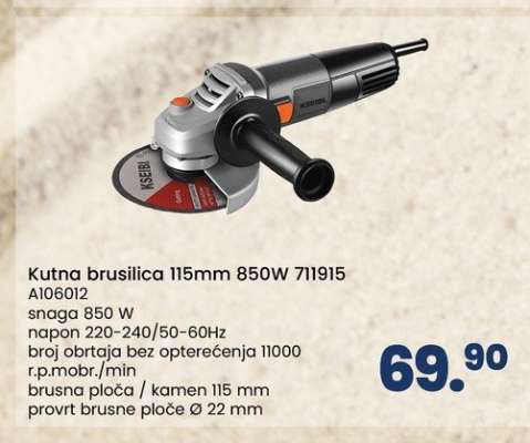 KUTNA BRUSILICA 115MM 850W 711915