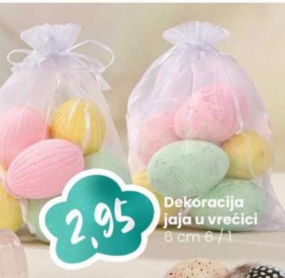 Dekoracija jaja u vrećici