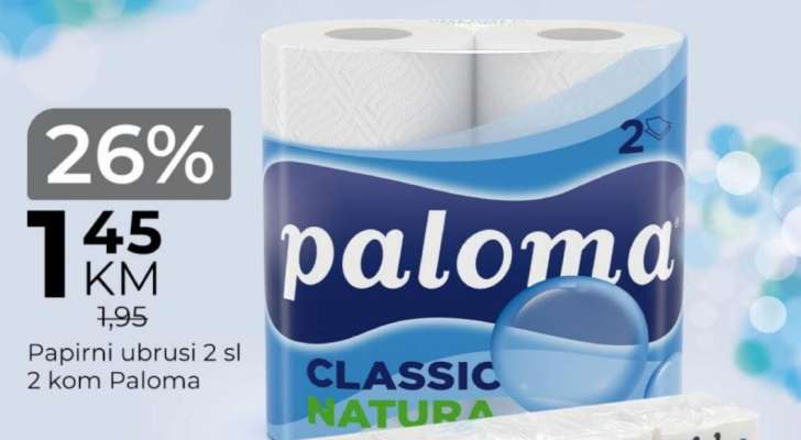 Paloma Papirni ubrusi 2 sl 2 kom