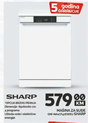 MAŠINA ZA SUDE SHARP QW-NA1CF47EWU