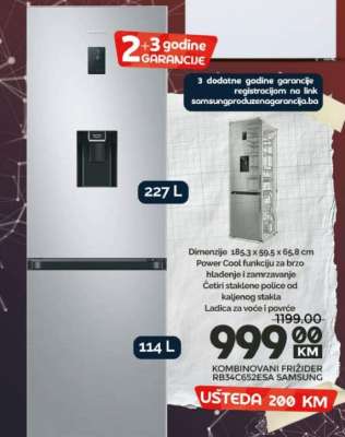 KOMBINOVANI FRIŽIDER RB34C652ESA SAMSUNG