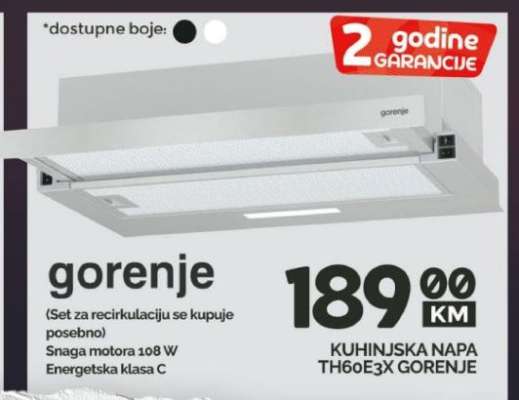 KUHINJSKA NAPA TH60E3X GORENJE