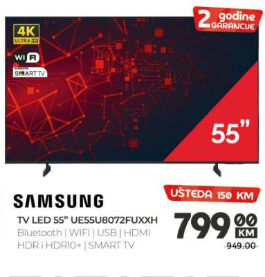SAMSUNG TV LED 55" UE55U8072FUXXH