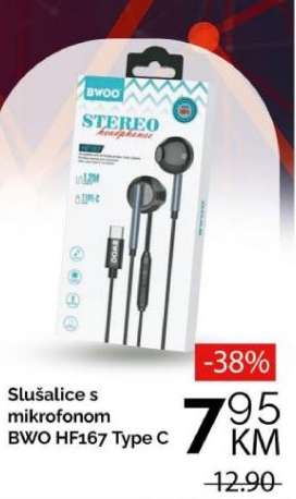 Slušalice s mikrofonom BWO HF167 Type C