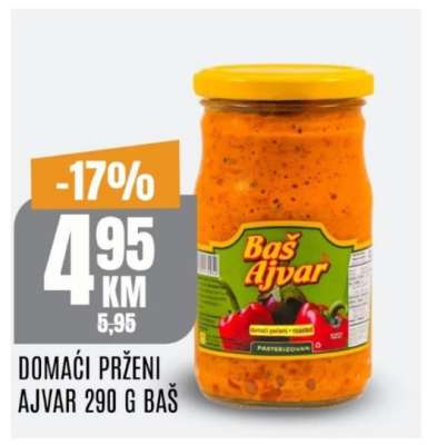 DOMAĆI PRŽENI AJVAR 290 G BAŠ