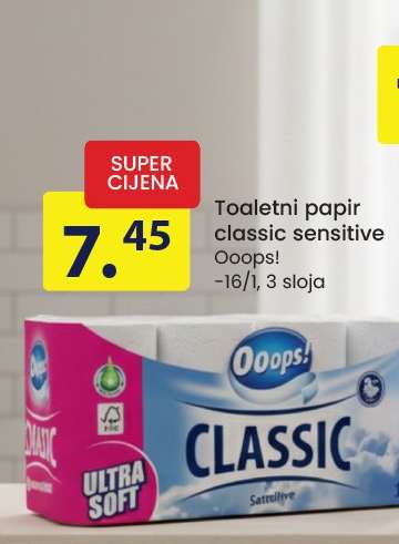 Toaletni papir classic sensitive