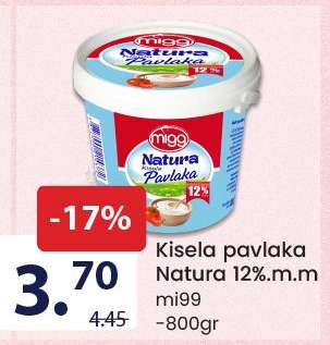 Kisela pavlaka Natura 12%m.m.
