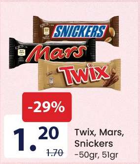 Twix/Mars/Snickers