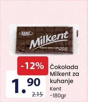 Čokolada Milkent za kuhanje