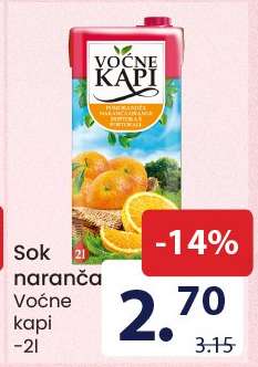 Sok naranča Voćne kapi