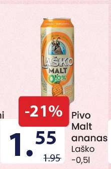 Pivo Malt ananas Laško