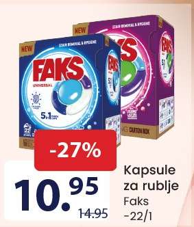 Kapsule za rublje Faks