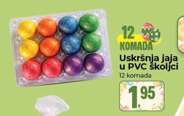 Uskršnja jaja u PVC školjci