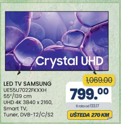 LED TV SAMSUNG UE55U7022FKXXH