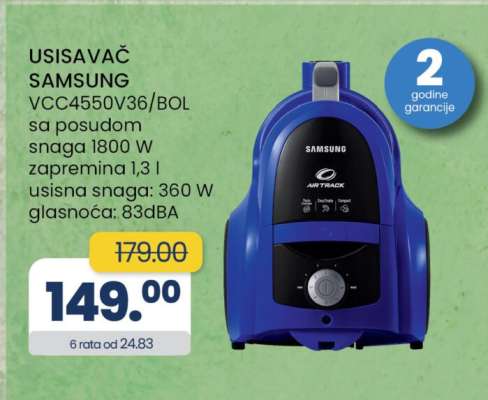 USISAVAČ SAMSUNG VCC4550V36/BOL