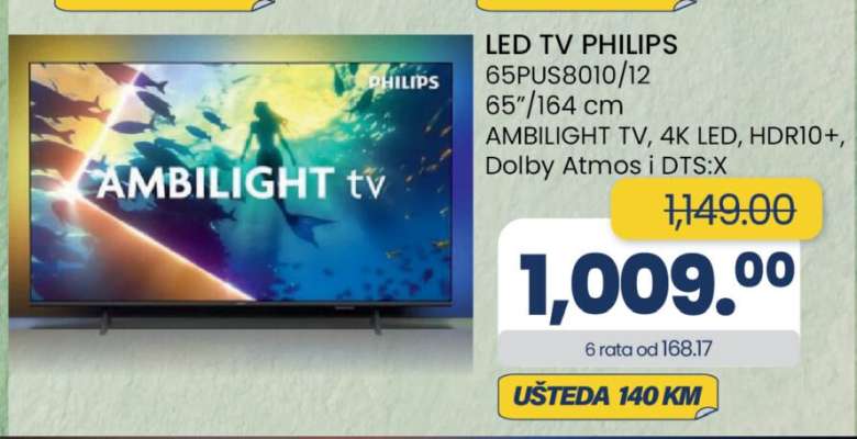 LED TV PHILIPS 65PUS8010/12
