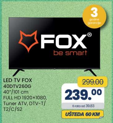 LED TV FOX 40DTV260G