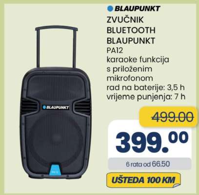 BLAUPUNKT ZVUČNIK BLUETOOTH BLAUPUNKT PA12